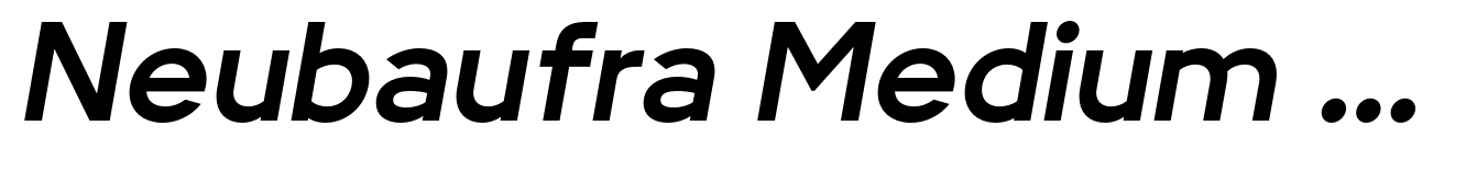 Neubaufra Medium Italic